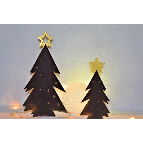 Vianočný stromček Antik/medená so zlatou hviezdou